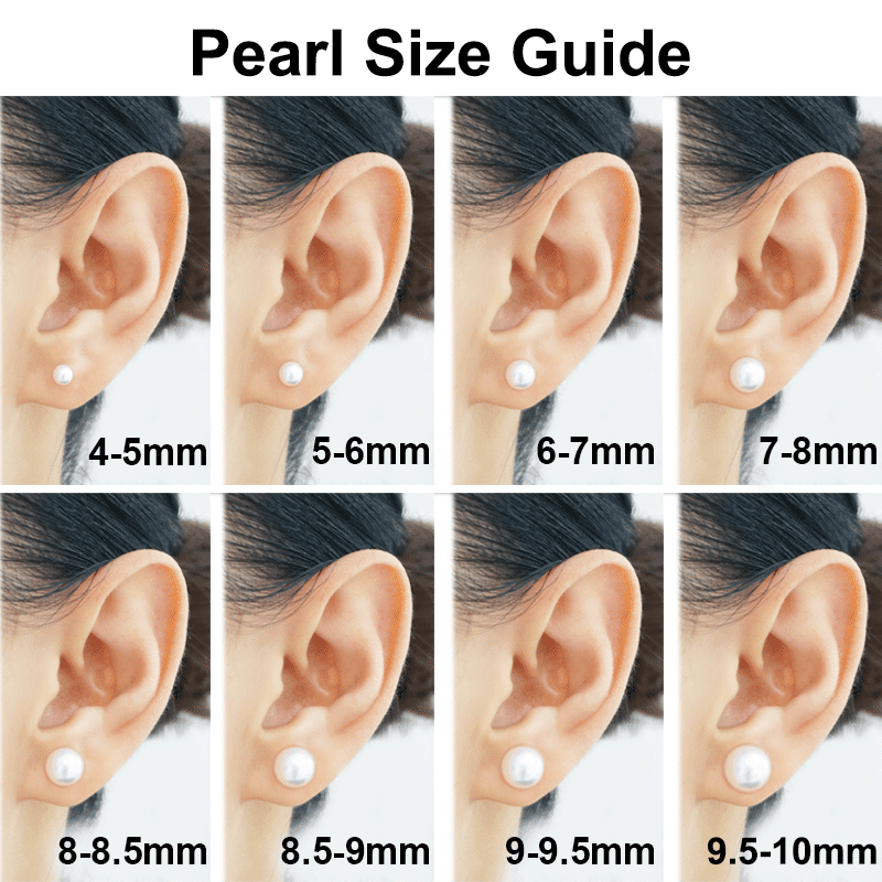New 5-6MM & 10-11MM size White Akoya Pearl Earring AAA