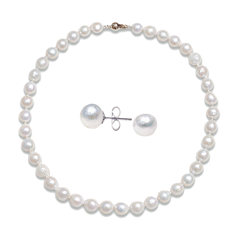 Beautiful Pearl Earrings Necklace Bracelet Bridesmaids & Bridal Jewelry  Set| Adorn A Bride - Wholesale